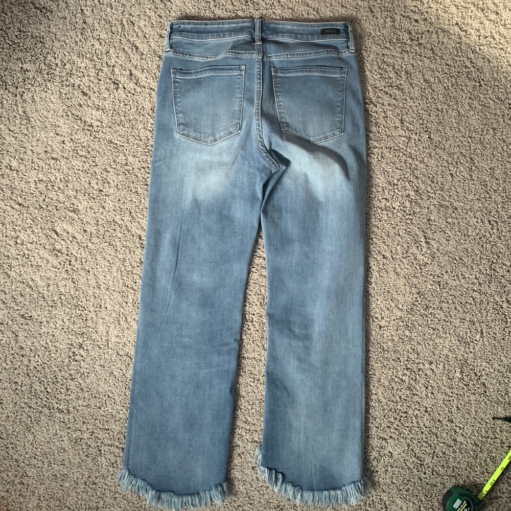 Liverpool Jeans Company Medium Blue Cropped Flare Jeans - Picture 15 of 16